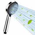 GRIFEMA Shower Head, High Pressure Shower Head with 3 Spray Modes | Anti-Limescale Shower Head for Low Water Pressure, 216 Anti-Clog Silicone Nozzles, Lightweight, Chrome, G807
