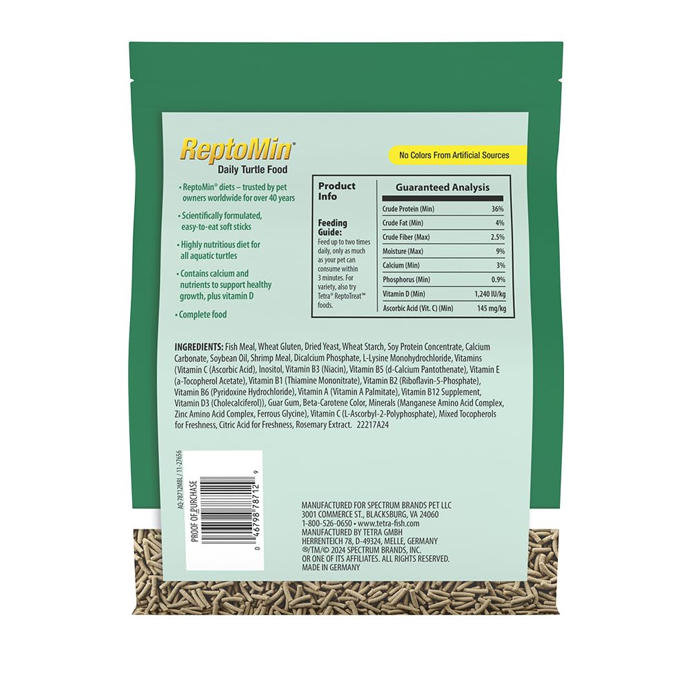 Tetra ReptoMin Floating Food Sticks for Aquatic Turtles, 2 lbs | Complete Daily Diet Turtle Food For Vitality & Good Health, High Protein For Growth, Easy To Digest, Feed 1-2 Times Daily