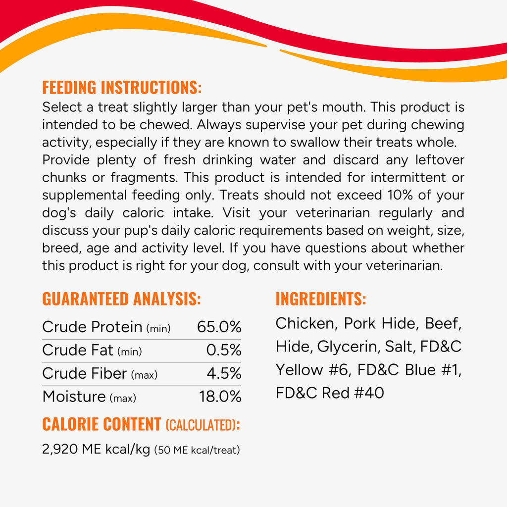 Good 'n' Fun Wings Long-Lasting Dog Treat Made With Real Protein, 12 oz | Premium Chicken, Pork and Beef Hide Chew, Supports Dental Health and Mental Stimulation, For Adult Dogs
