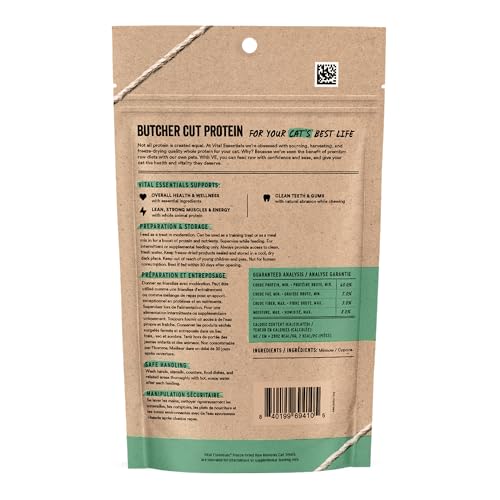 Vital Essentials Freeze Dried Minnows Cat Treats, 1.0 oz Bag | Single Ingredient, Premium Quality Protein, Grain Free, Healthy Treats, USA Made with U.S. & Globally Sourced Ingredients