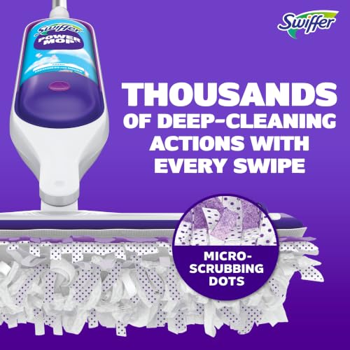 Swiffer PowerMop Liquid Floor Cleaner Refills, Solution for Power Mop, Fresh Scent, 2 Count Mopping Fluid Replacement Bottle, Spray Mops Cleaning Juice, No Bucket Needed, Multi-Surface and Wood