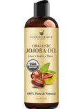 Handcraft Blends Organic Jojoba Oil - 236 ml | 100% Pure & Natural Carrier Oil, USDA Certified, Cold-Pressed, Hexane-Free, for Hair, Skin, Nails & Scalp Care