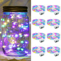 chzk 8 Pack Fairy Lights 7Ft 20 LED Twinkle String Lights 3 Modes Battery Operated Waterproof Firefly Starry for Mason Jar Party Wedding Easter Valentines Day Table Centerpieces,Rainbow-Pastel