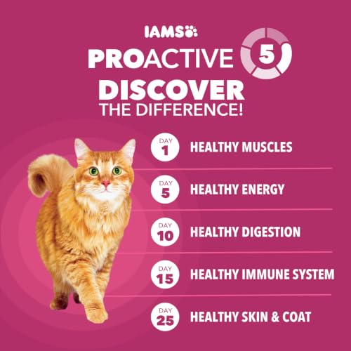 IAMS Proactive Health Urinary Tract Health Dry Cat Food, Chicken, 7 lb | Veterinarian-recommended, reduces urinary pH, hairball control, vitamin E for immune health, real chicken #1 ingredient