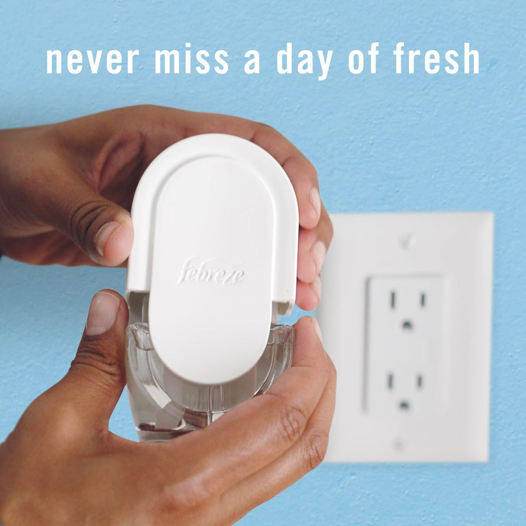 Febreze Plug-In Air Freshener, Odor-Fighting Scented Oil Refill for Home, Bathroom & Kitchen, Holiday Baked Cinnamon Apples Scent, 0.87 oz Refills, 4 Count