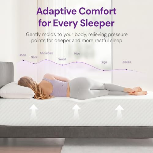 GAESTE Full Size 8 Inch Cooling Gel Memory Foam Mattress, Medium Feel | Pressure Relief & Ergonomic Support, Cool Sleep, Machine Washable Anti-Slip Cover, Fiberglass free, CertiPUR-US Certified