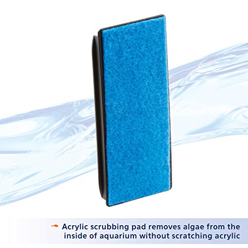 Aqueon Aquarium Algae Scraper, Fish Tank Magnetic Glass Cleaner for Glass/Acrylic, Small