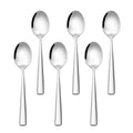OTTO KONING Leipzig Stainless Steel Teaspoons Set of 6, Silver | Silver stainless steel, mirror polished finish, 15.3cm long, 2.5mm thick, dishwasher safe, comfortable grip