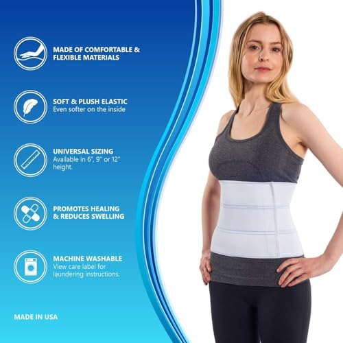 NYOrtho Abdominal Binder Lower Waist Support Belt - Compression Wrap for Men and Women MADE IN USA