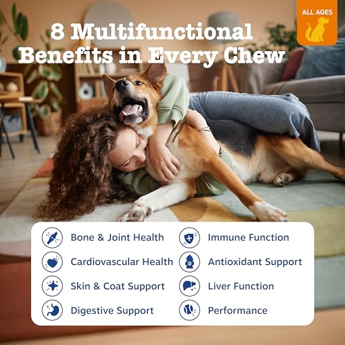 Zesty Paws Dog Vitamins - Dog Multivitamin Chews, Chicken, 90 Ct | Dog Vitamins and Supplements for Hip & Joints, Skin & Coat, Omega 3 Fish Oil for Dogs