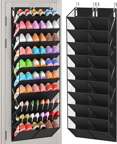 UVIAHOMI 20-30 Pairs Over the Door Shoe Organizer, 10-Tier Door Shoes Rack
