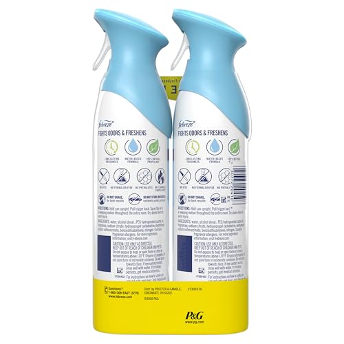 Febreze Air Mist, Air Freshener Spray, Odor Fighting Room Spray, Deodorizer for Home Bathroom Kitchen Office Apartment Dorm Room Classroom, Linen & Sky Scent, 8.1oz (Pack of 2)