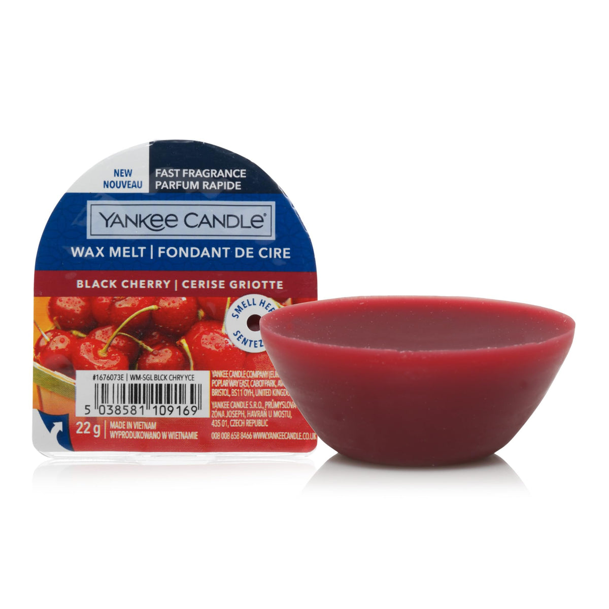 Yankee Candle Wax Melts | Black Cherry | Up to 8 Hours of Fragrance | 1 Count