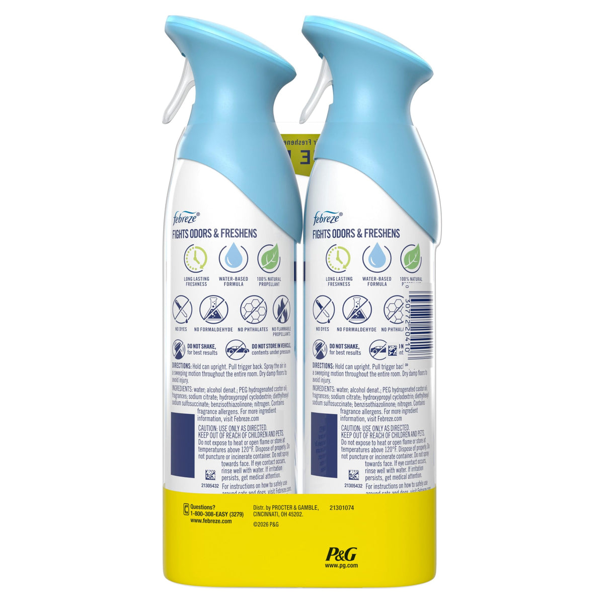 Febreze Air Mist, Air Freshener Spray, Odor Fighting Room Spray, Deodorizer for Home Bathroom Kitchen Office Apartment Dorm Room Classroom, Linen & Sky Scent, 8.1oz (Pack of 2)