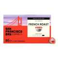 San Francisco Bay French Roast K-Cup Compatible Coffee Pods, 80 ct | Commercially compostable single-serve pods, dark roast delivers a bold, smooth cup in any K-Cup brewer
