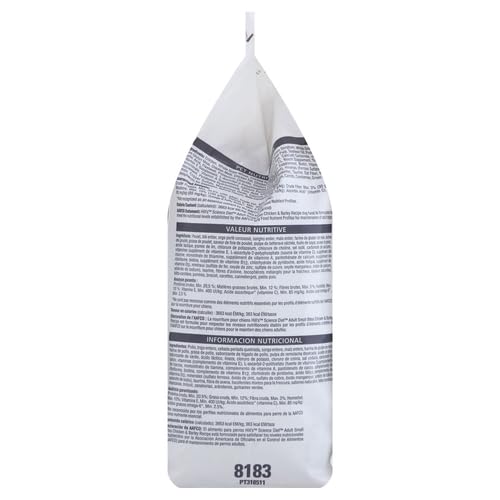 Hill's Science Diet Adult 1-6 Small Bites Dry Dog Food | #1 Veterinarian Recommended, Chicken & Barley, 5 lb. Bag