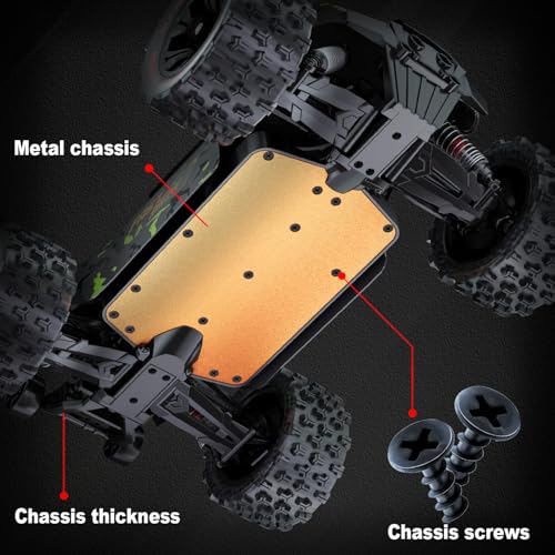 1/14 Brushless RC Cars for Adults Fast 50+ mph, RC Trucks 4x4 Offroad Waterproof, Electric Powered High Speed Remote Control Car, Fast Extreme All Terrain RC Truggy with 3S Battery for Snow Sand