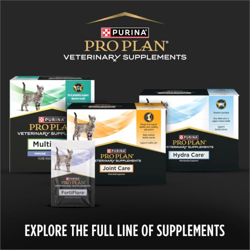Pro Plan Veterinary Diets FortiFlora Daily Probiotic Powder Supplement for Cats with Digestive Support and Immune System