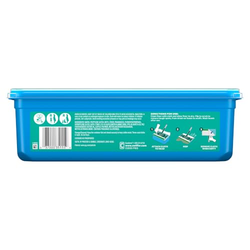 Swiffer Sweep + Mop, Wet Pads Refill, Floor Cleaner for Dirt, Dust, Hair, Cleaning Cloths for Mopping Home, Bathroom, Kitchen, All Purpose Multi-Surface Floor Wipes, Fresh, 24ct