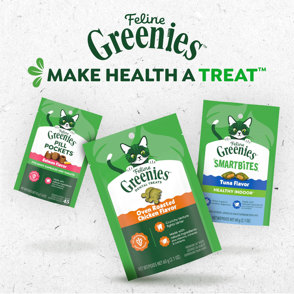 Greenies Feline Smartbites Healthy Indoor Cat Treats, Tuna, 16 oz | Veterinarian-recommended, Fiberblend Formula, supports digestion, under 2 cal per treat, natural ingredients, dual texture