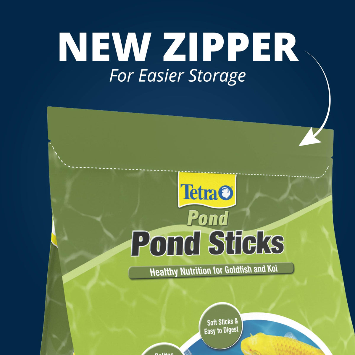 Tetra Pond Sticks Fish Food For Goldfish & Koi, 1.72 lbs | Healthy Daily Diet For All Pond Fish, Easy To Digest Floating Sticks Promote Clearer Water, Feed When Water Is +50 Degrees