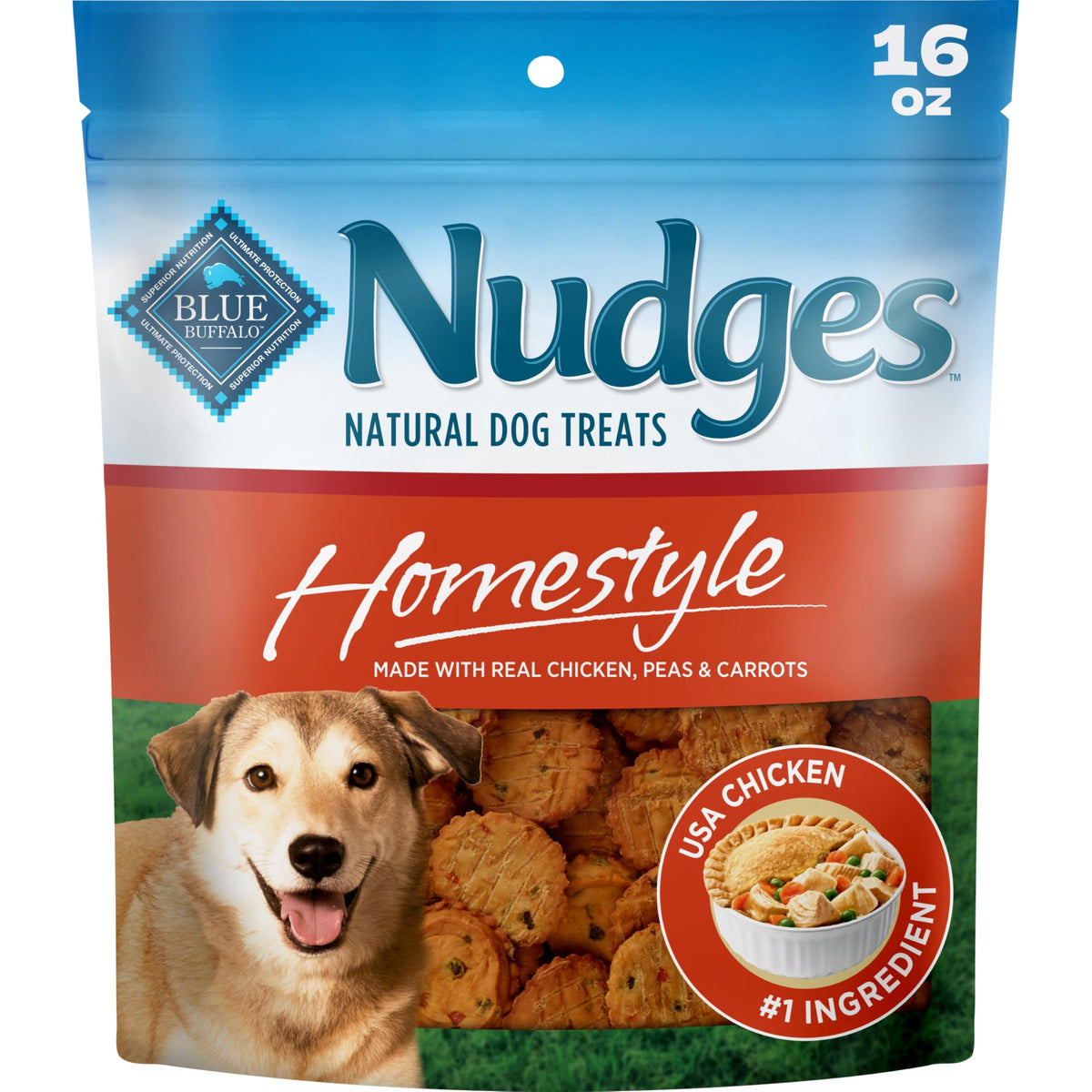 Blue Buffalo Nudges Homestyle Chicken Dog Treats, 16 oz