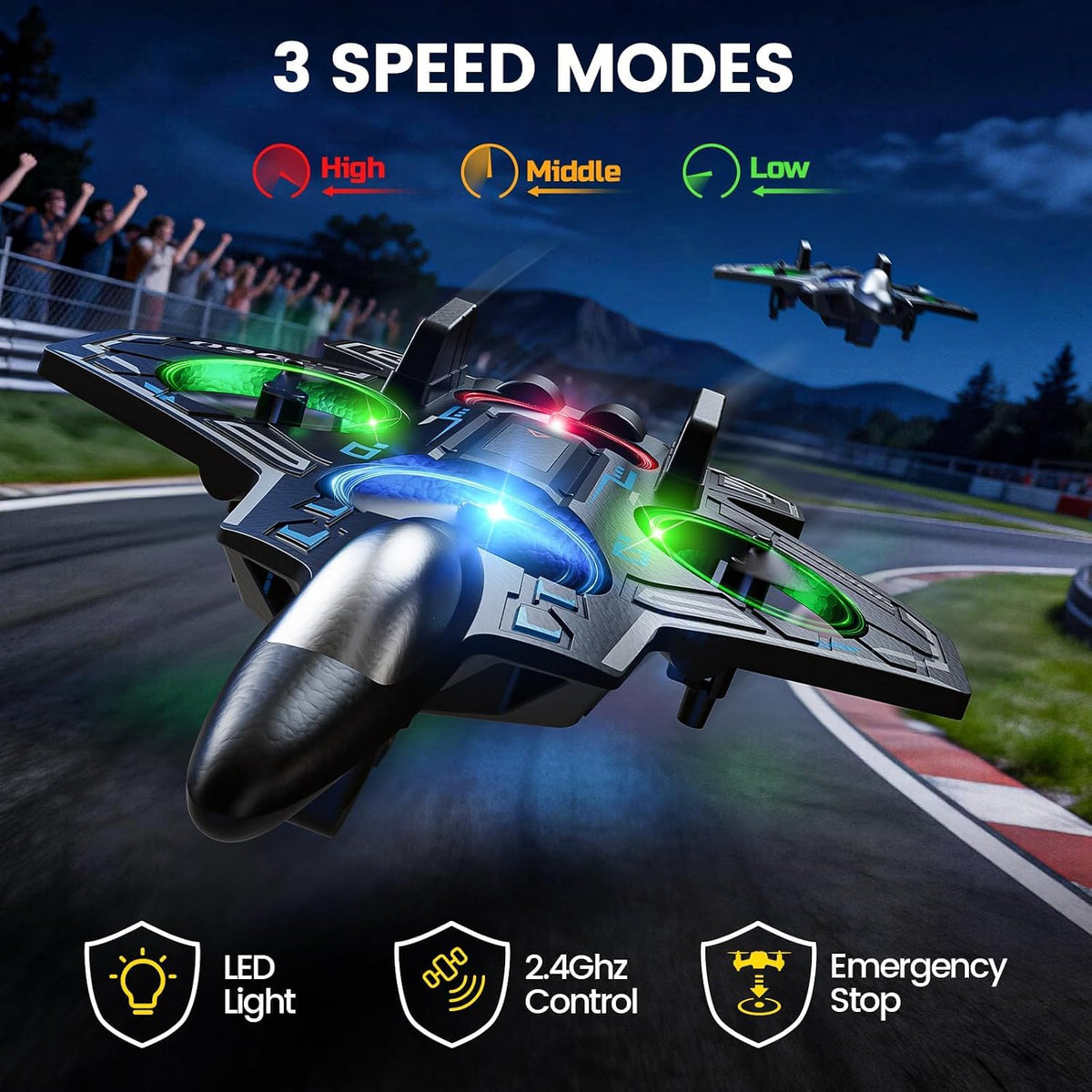 RC Plane Remote Control Airplane for Kids, Adults, Foam Fighter Jet Drone
