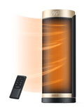 DREO Space Heaters for Indoor Use with Thermostat, 1500W Electric Heaters | Fast Heating, Quiet Operation, 70° Oscillation, Remote Control, 12H Timer, ECO Mode, ETL-Certified Safety Heat for Large Room