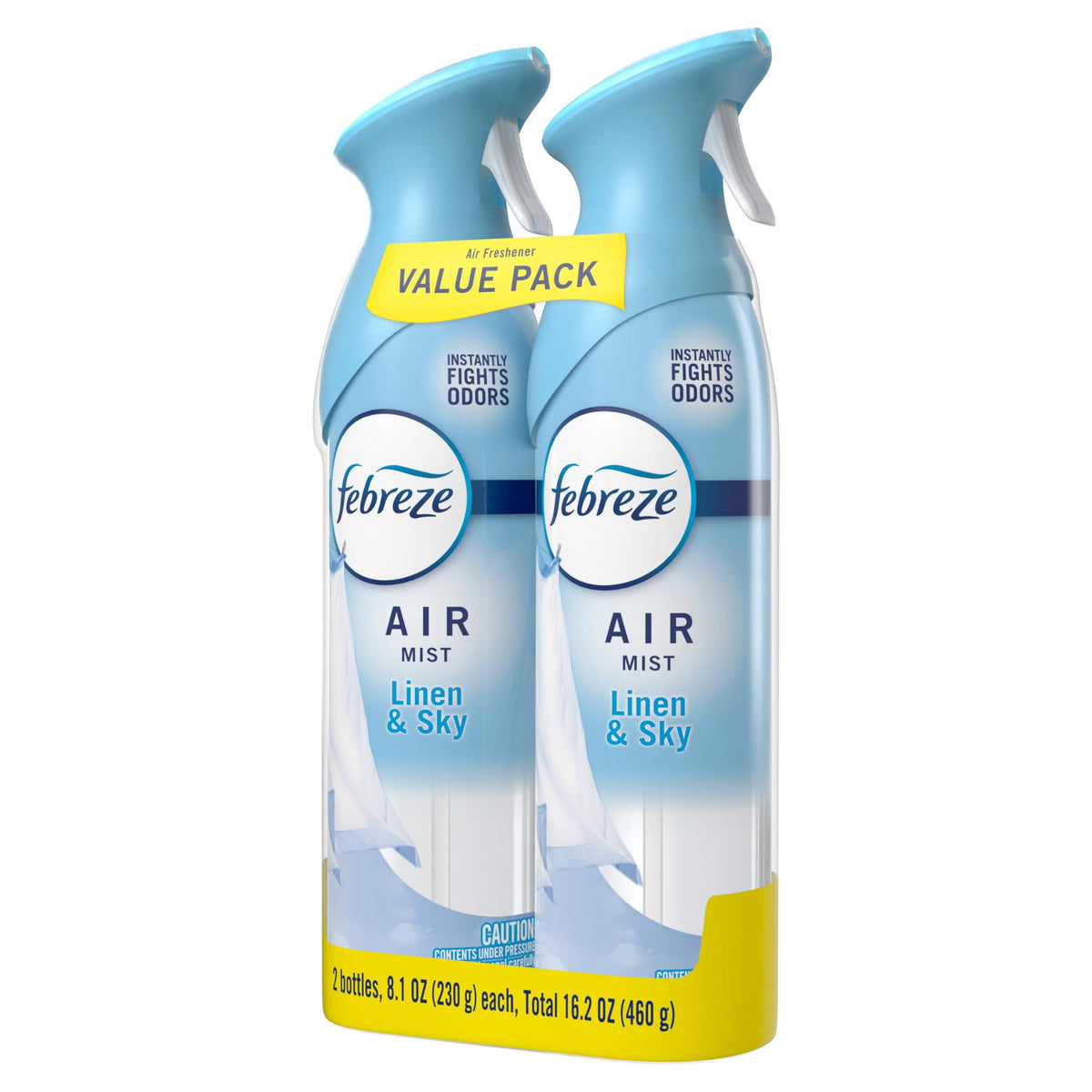 Febreze Air Mist, Air Freshener Spray, Odor Fighting Room Spray, Deodorizer for Home Bathroom Kitchen Office Apartment Dorm Room Classroom, Linen & Sky Scent, 8.1oz (Pack of 2)