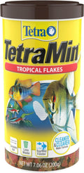 TetraMin Tropical Flakes Fish Food, 7.06 oz | Complete Daily Diet For Top-And-Mid Feeding Tropical Fish, Protein For Growth & Prebiotics for Digestion, Clear Water Formula