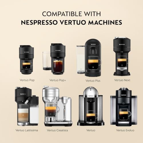Nespresso Vertuo, Melozio Decaf, Medium Roast, 30-Count Espresso Pods | Decaf Medium-Roast Coffee Capsules, Smooth cereal notes and honeyed sweetness