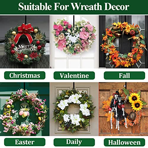 GP Life Wreath Hanger for Front Door, Adjustable from 15 to 25 Inches Hanger, 20 lbs Larger Door Upgrade Christmas Fall Wreaths Decorations Hook (Black)