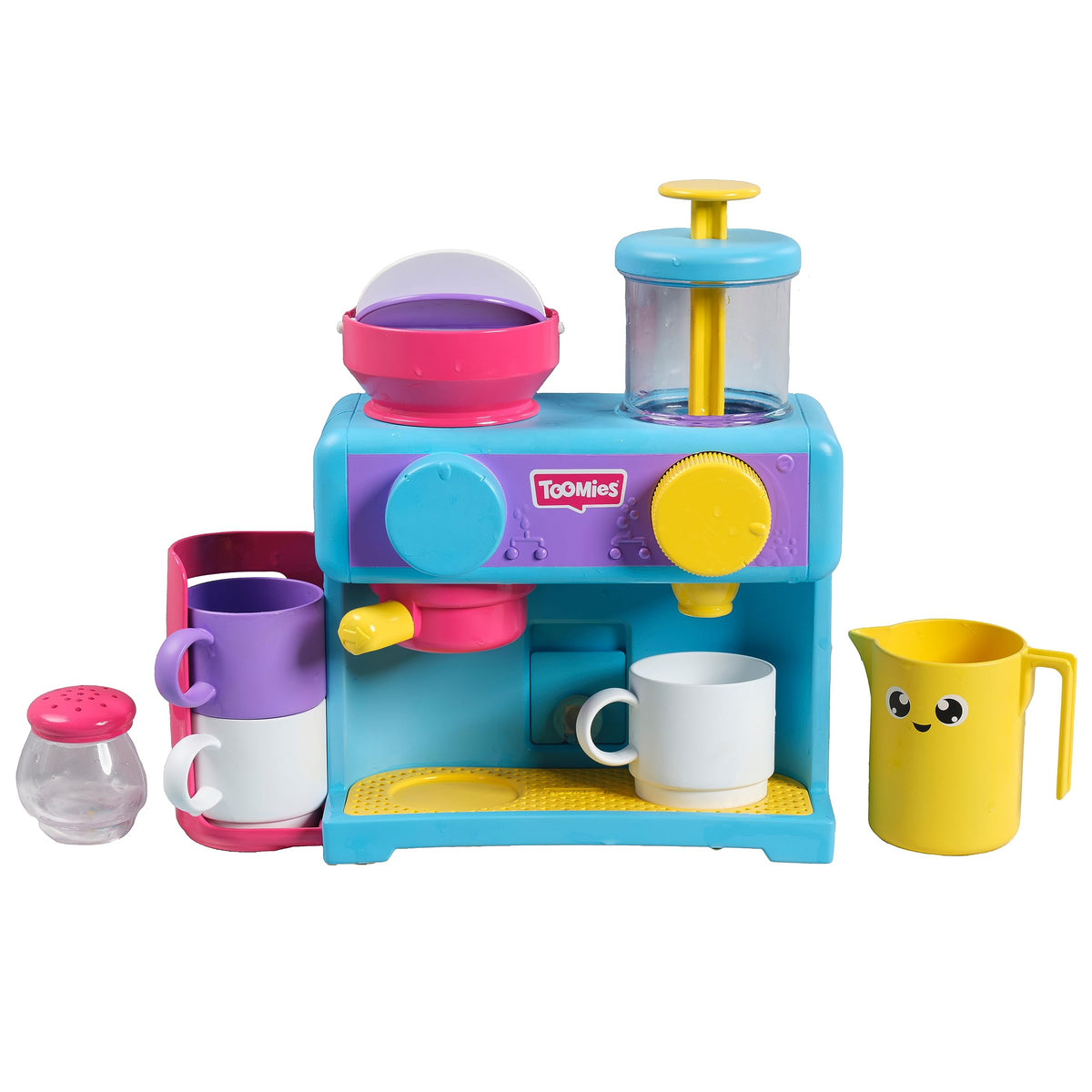 Toomies Bath Barista - Wall Mounted Bath Toys for 1 Year Old, Toddler | Bubble Bath Machine, Suction Cup Wall Mount - Pretend Play Coffee Set Builds Fine Motor Skills, 18 Months+