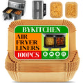 Disposable Air Fryer Liners for Ninja Dual 7.6L/9.5L, 100 Count | Rectangular Parchment Paper Air Fryer Accessories for Ninja AF300UK/AF400UK/SL400UK, Fits Keplin, Tower and Dual Zone Fryers