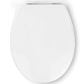 Pipishell Toilet Seat Soft Close with Quick Release, O Shape, White | One-Button Quick Release for Easy Cleaning, Simple Top Fixing, Adjustable Hinges, 4 Non-Slip Buffers, Universal O Shape