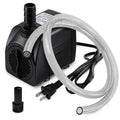 PULACO 160GPH Small Submersible Water Pump with 3.3 ft Tubing | 10Watt Ultra Quiet Fountain Pump (600L/H) for Aquariums, Pond Fountain, Water Feature, Indoor Fountains
