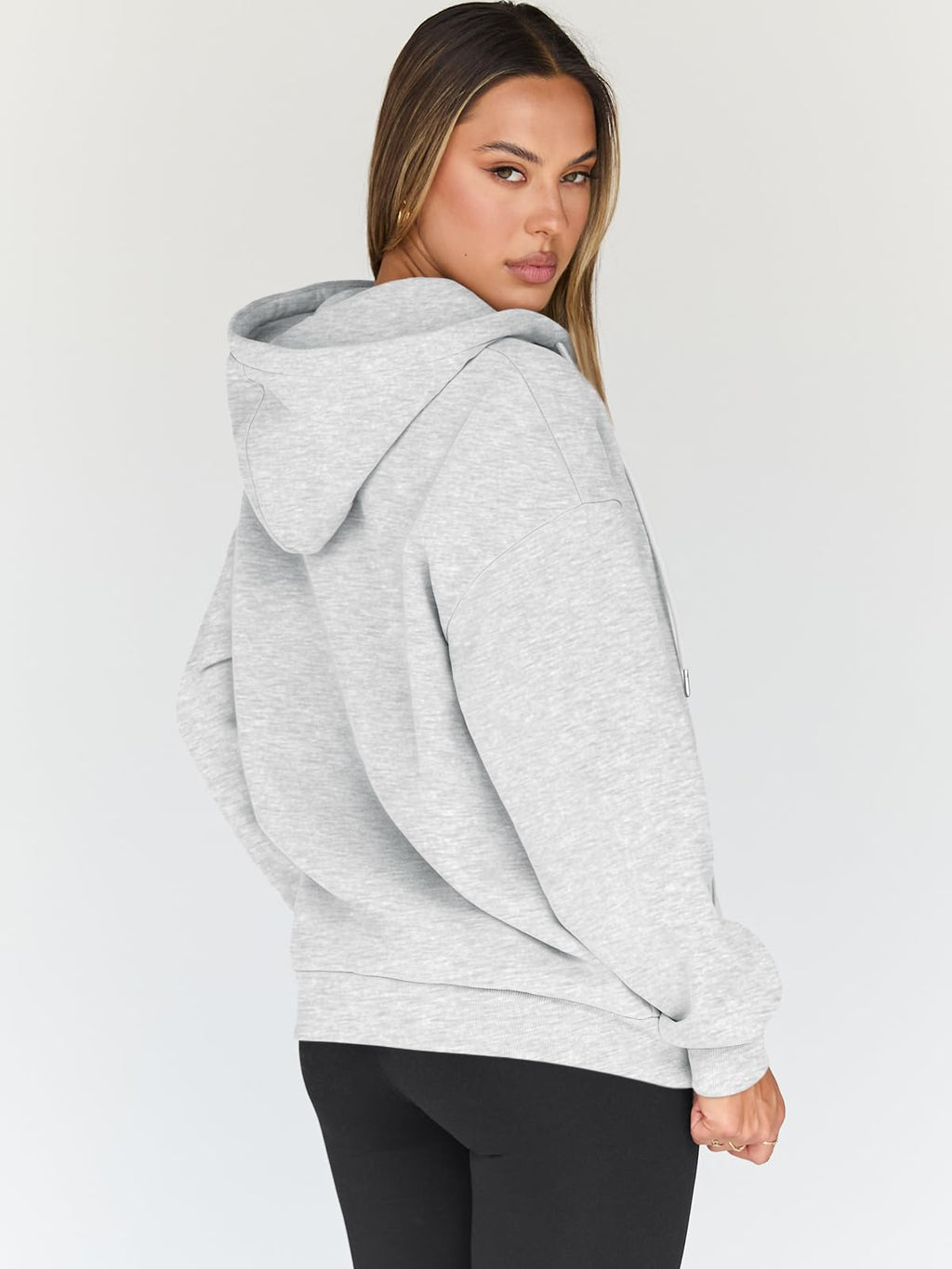 Trendy Queen Womens Oversized Zip Up Hoodies Y2K Fall Sweatshirts 2026 | Cute Fashion Lightweight Jacket with Pockets, Casual Fall Outfits, Cozy Winter Coats, Everyday Layering and Travel Clothes