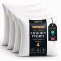 EGYPTO Pack of 4 Cushion Inserts 45cm x 45cm | Plump Bounce Back 18 x 18 Cushion Insert Pads | Hypoallergenic Sofa & Throw Pillows Inner | Made in UK