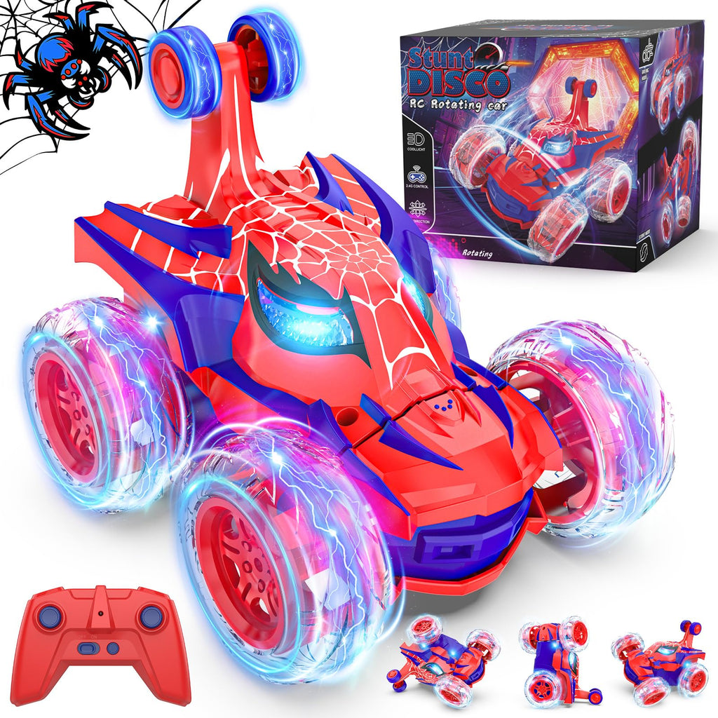 Mafbeanl Remote Control Car Stunt RC Cars 360° Rotating | 2.4GHz Rechargeable Wheel Lights Toys Car Gift for Boys 3 4 5 6 7 8 9 10 11 12
