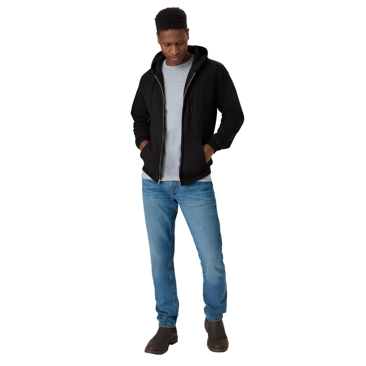 Hanes Men's Zip-up Hoodie, Ecosmart Fleece Full-zip Hoodie for Men, Hooded Sweatshirt