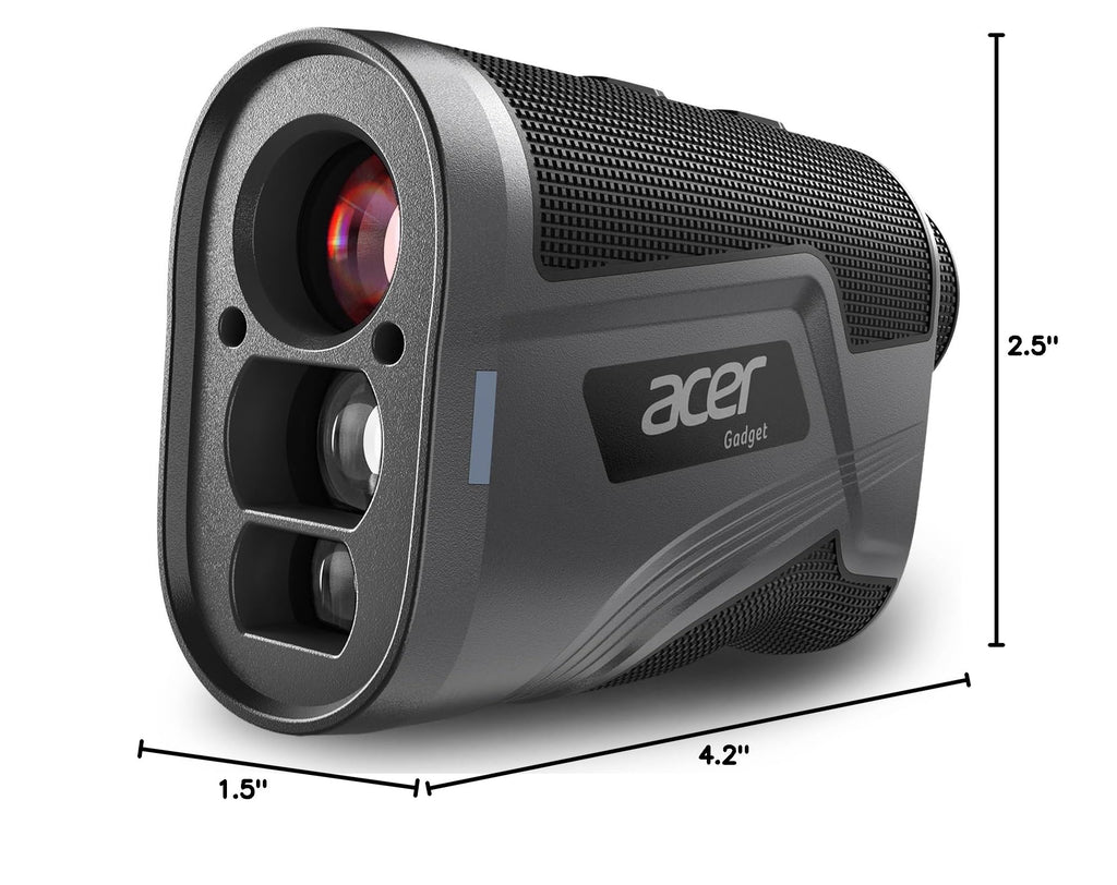 Acer Gadget Golf Rangefinder with Slope On/Off, 800/1200Yards, Golf Gifts | 6X Magnification with Flag Pole Locking Vibration, Rechargeable Battery with Magnetic Stripe, Golf Accessories for Men.