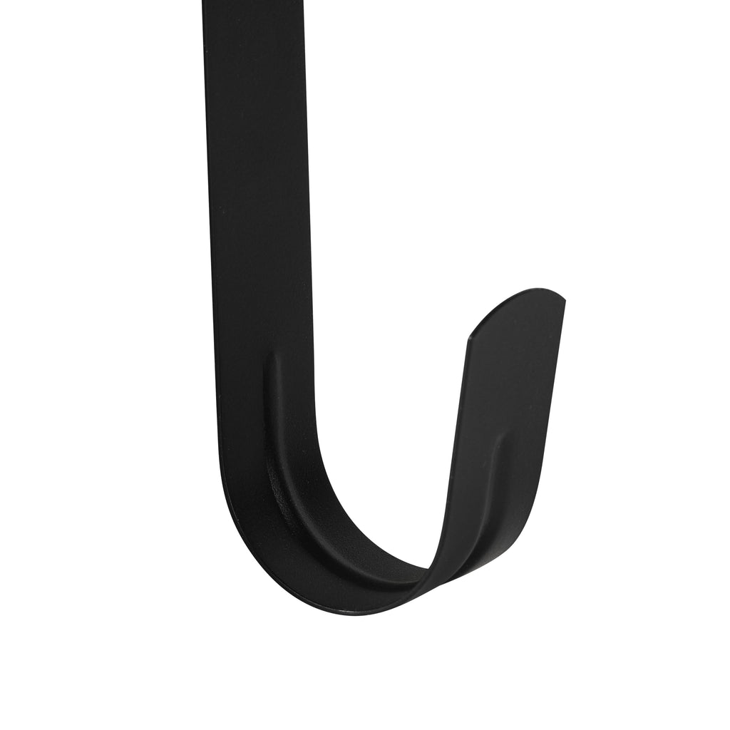 Aeranto Slim Over The Door Wreath Hanger for Front Door, 12" Black 1 Pack | Damage-free wreath holder, Easy to Use and Reusable Door Hook for Christmas, Thanksgiving, Halloween and Daily Décor