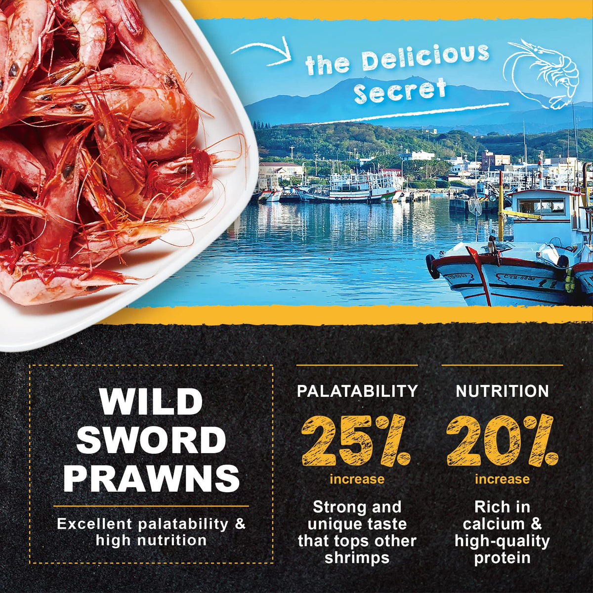 Ultra Fresh Betta Fish Food, Betta Pro Shrimp Patties, 50% Sword Prawns + Akiami Paste Shrimps, All Natural Protein, Rich in Vitamins, Healthy Development and Cleaner Water 0.7 oz