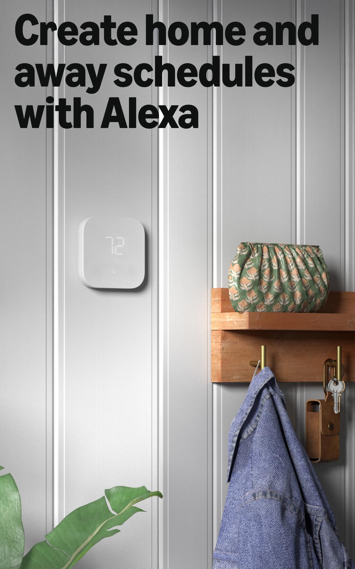 Amazon Smart Thermostat, Save money and energy, Works with Alexa and Ring, C-wire required