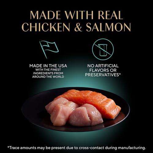 Sheba Perfect Portions Kitten Pate Wet Cat Food, Multipack, 2.6 oz, 24 ct | Chicken, Turkey, & Salmon, DHA for brain development, Vitamin E for immunity, real meat, essential amino acids, 48 servings