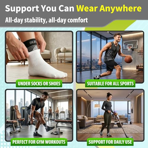 BLITZU Compression Socks for Plantar Fasciitis, Foot, Arch & Ankle Support | Open Toe Ankle Brace, Women & Men, Stabilizing Sleeve Wrap, Achilles Tendonitis, Neuropathy, Arthritis, Swelling & Heel Pain
