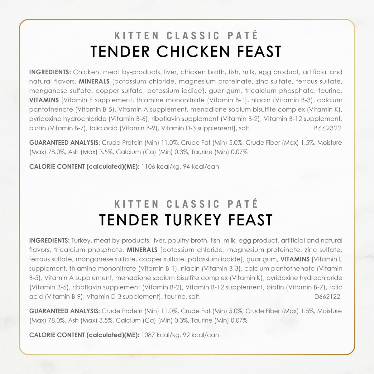 Purina Fancy Feast Wet Kitten Food Variety Pack, 3 oz cans, 24-Pack | Oceanfish, Turkey, Chicken or Salmon Recipes with no artificial colors or preservatives. 100 percent complete and balanced