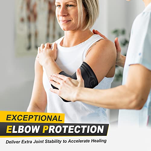 CAMBIVO 2 Pack Elbow Brace Compression Sleeve, Tennis & Golfer's Elbow | Breathable 3D Knit, Moisture-Wicking, No Straps or Velcro, Epicondylitis, Tendonitis & Arthritis Relief, All-Day Wear