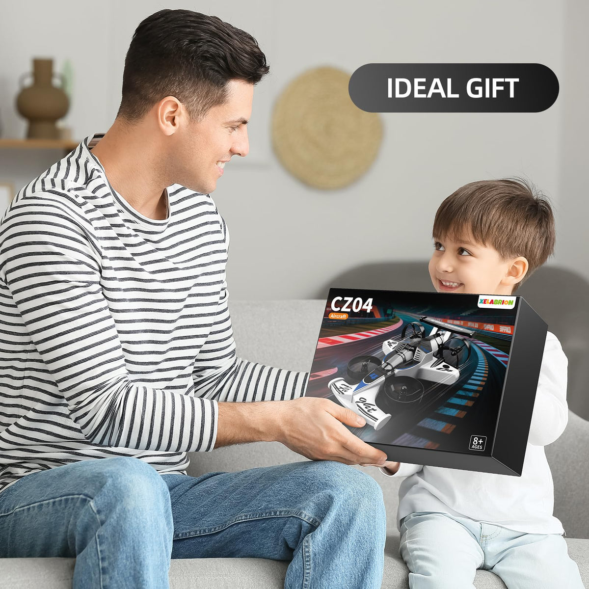 Remote Control Airplane Car Toys for Kids Ages 4-6-8-10-12, 2-In-1 Foam RC Plane Car Jet Mini Drone, Racing Car Stunt Plane Toys for Kids Boys Beginners 4 5 6 7 8 9 10 Year Olds Indoor Outdoor Playing