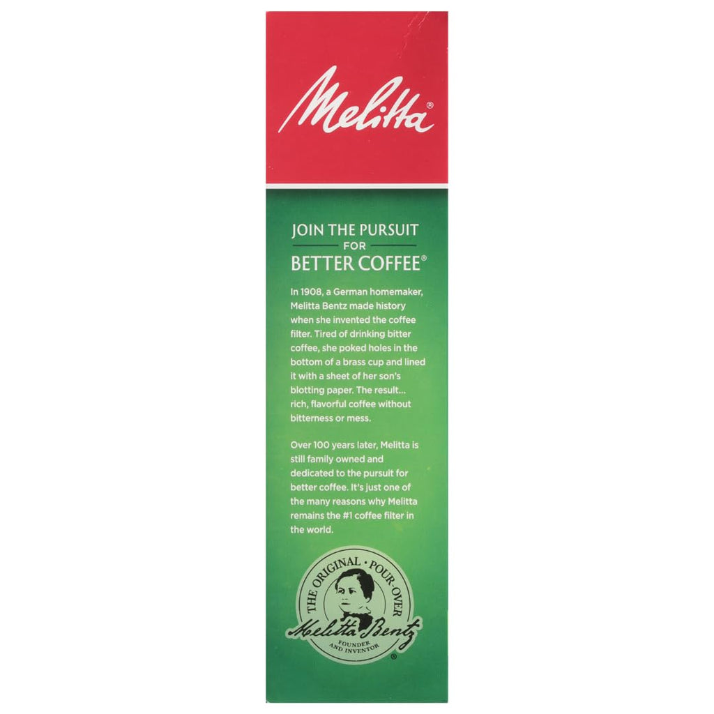 Melitta #4 Unbleached Coffee Filters, Natural Brown Cone Filters, 3-Pack